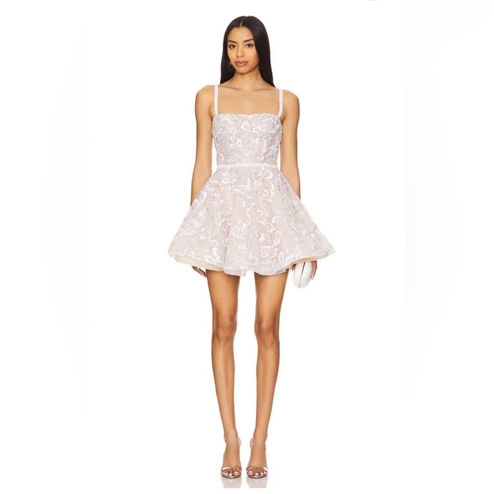 Nwot Bronx And Banco Midnight Bridal Sequin Mini Dress In White